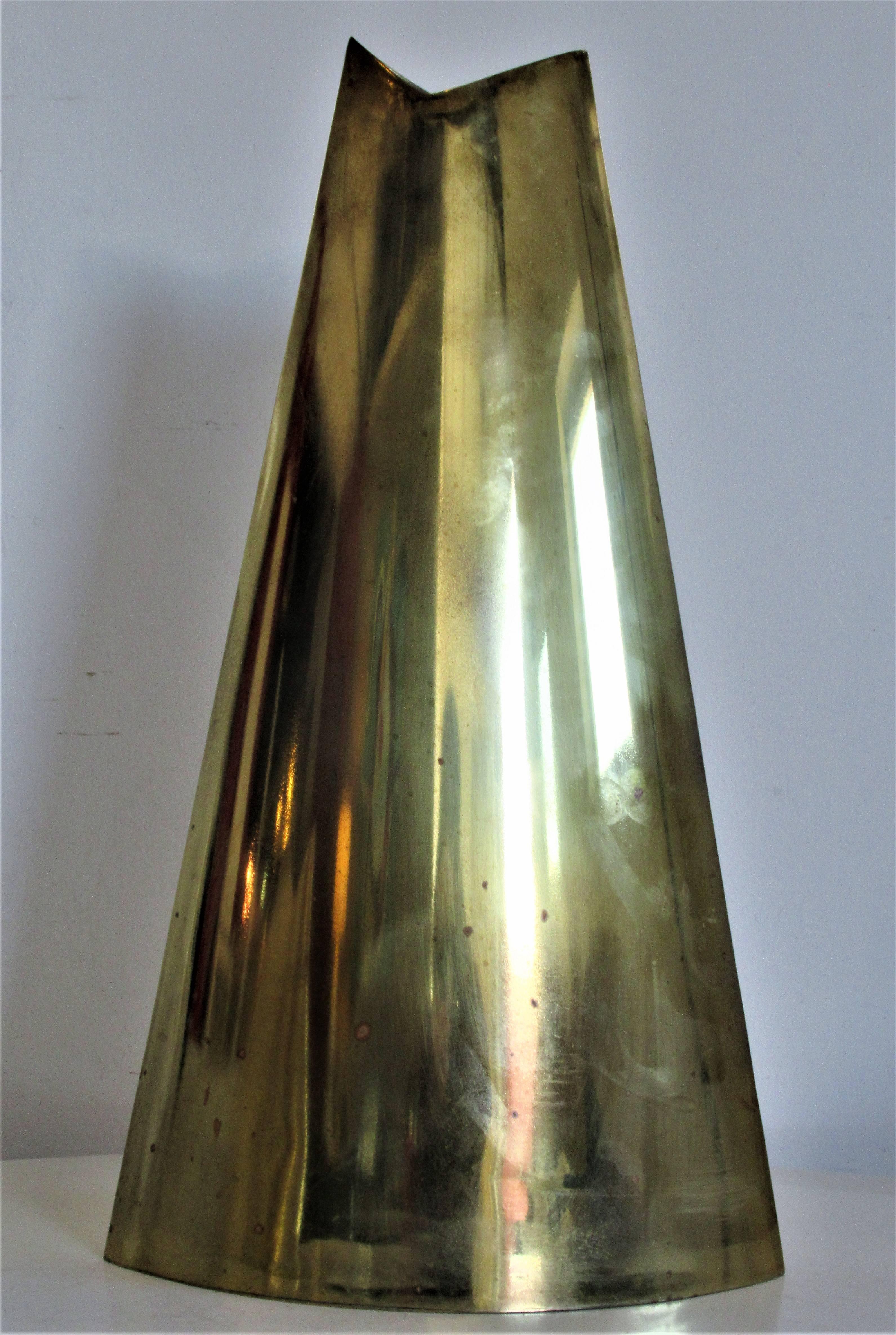 1980's Post Modernist Brass Vases by James Johnston 4