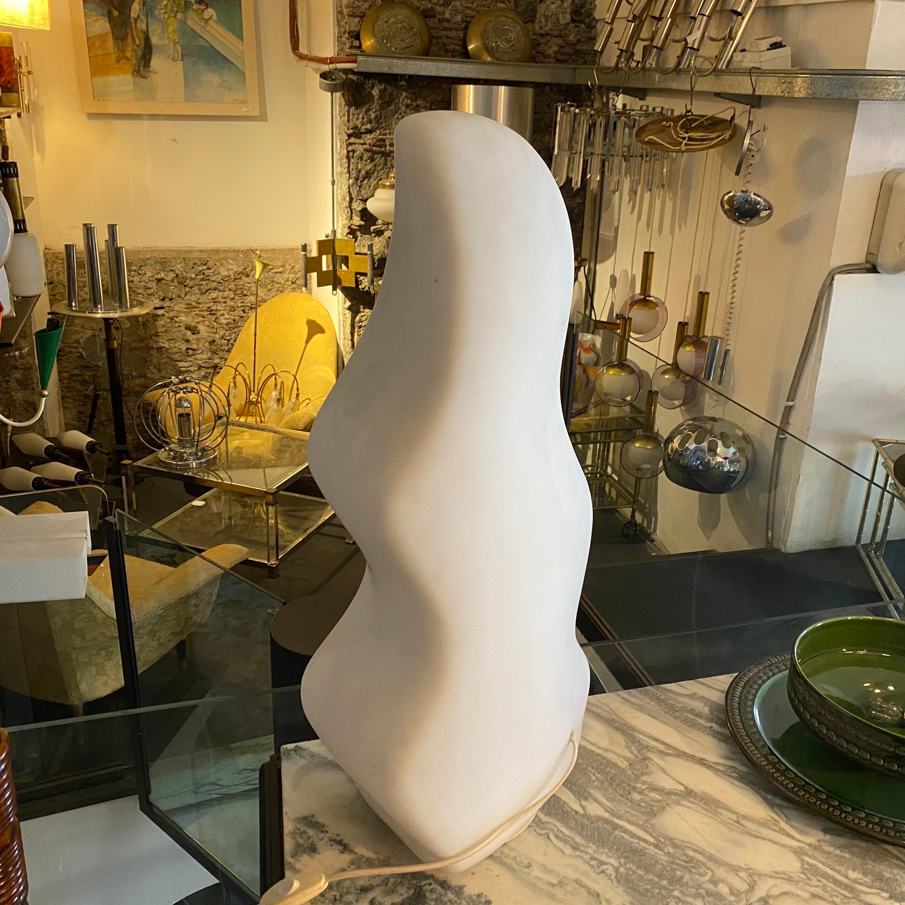 20th Century 1980s Post-Modernist Frosted Glass Iceberg Table Lamp