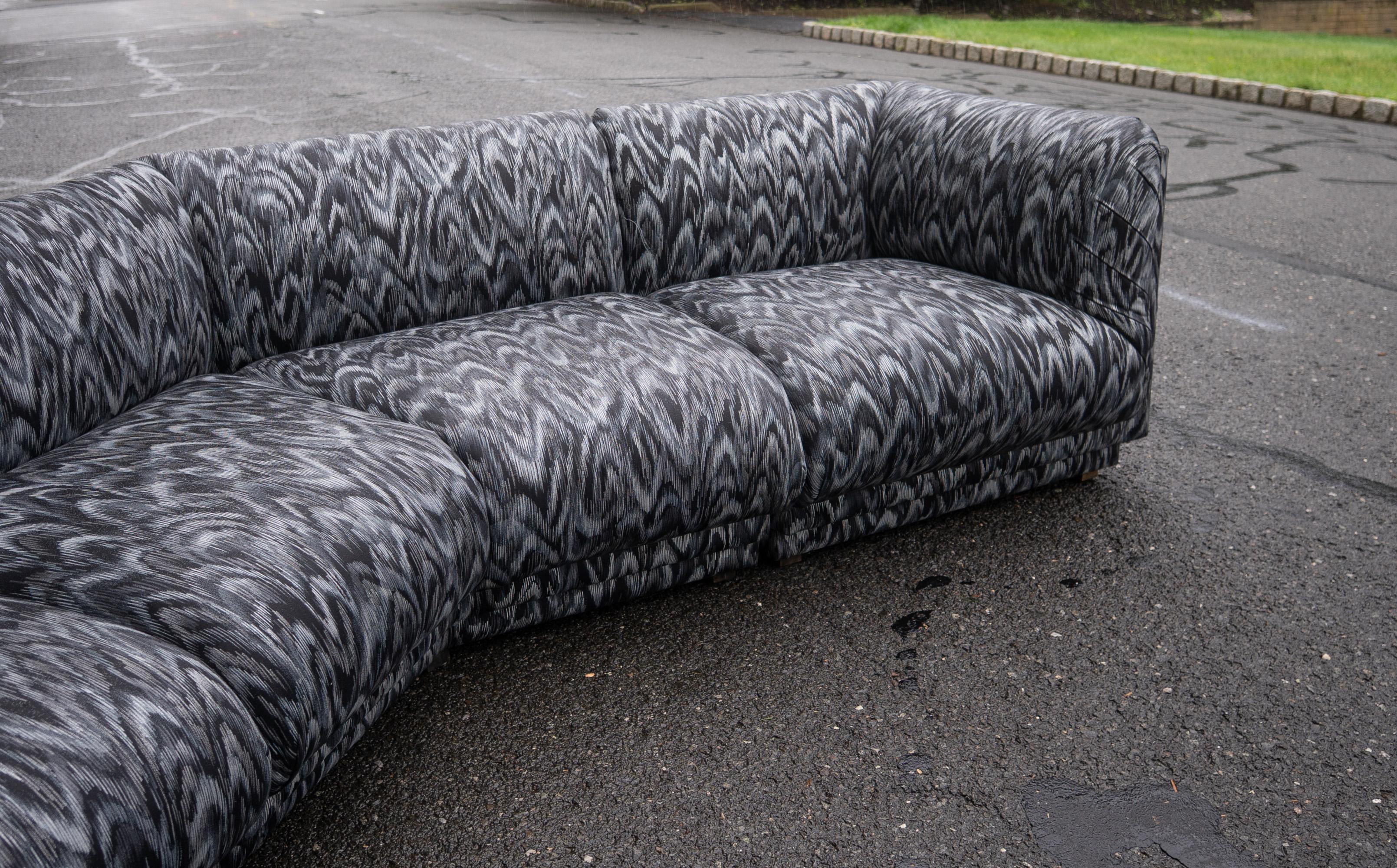 Canapé sectionnel 5 pièces postmoderne des années 1980 par Flair, Bernhardt avec chaise et angle en vente 3