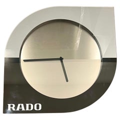 1980's Postmodern Advertising Wall Clock by RADO of Switzerland
