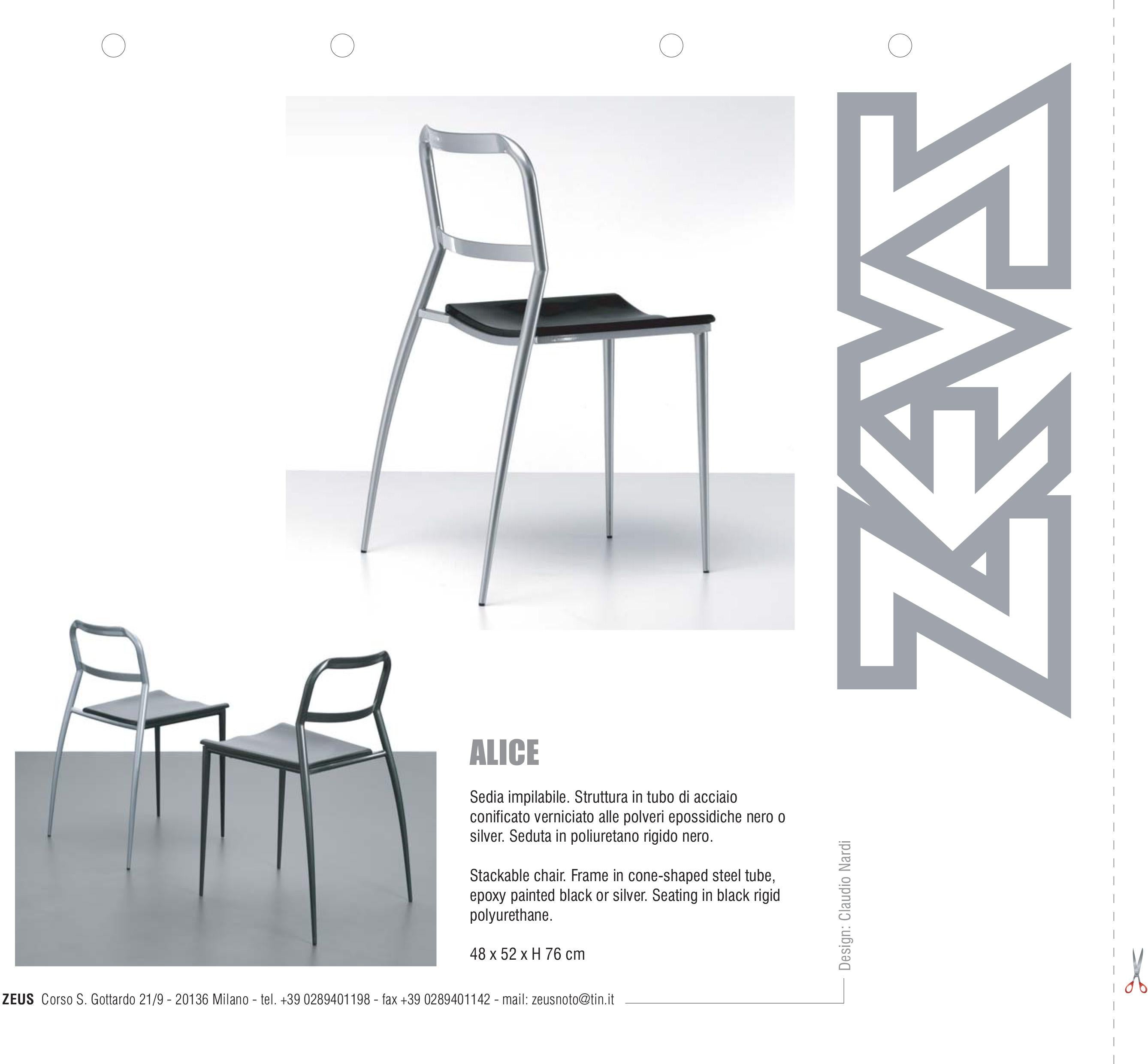 Postmoderner Stuhl „Alice“ aus den 1980er Jahren von Claudio Nardi für Zeus Noto im Angebot 4