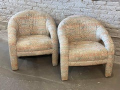 1980s Postmodern Arc Chairs, a Pair