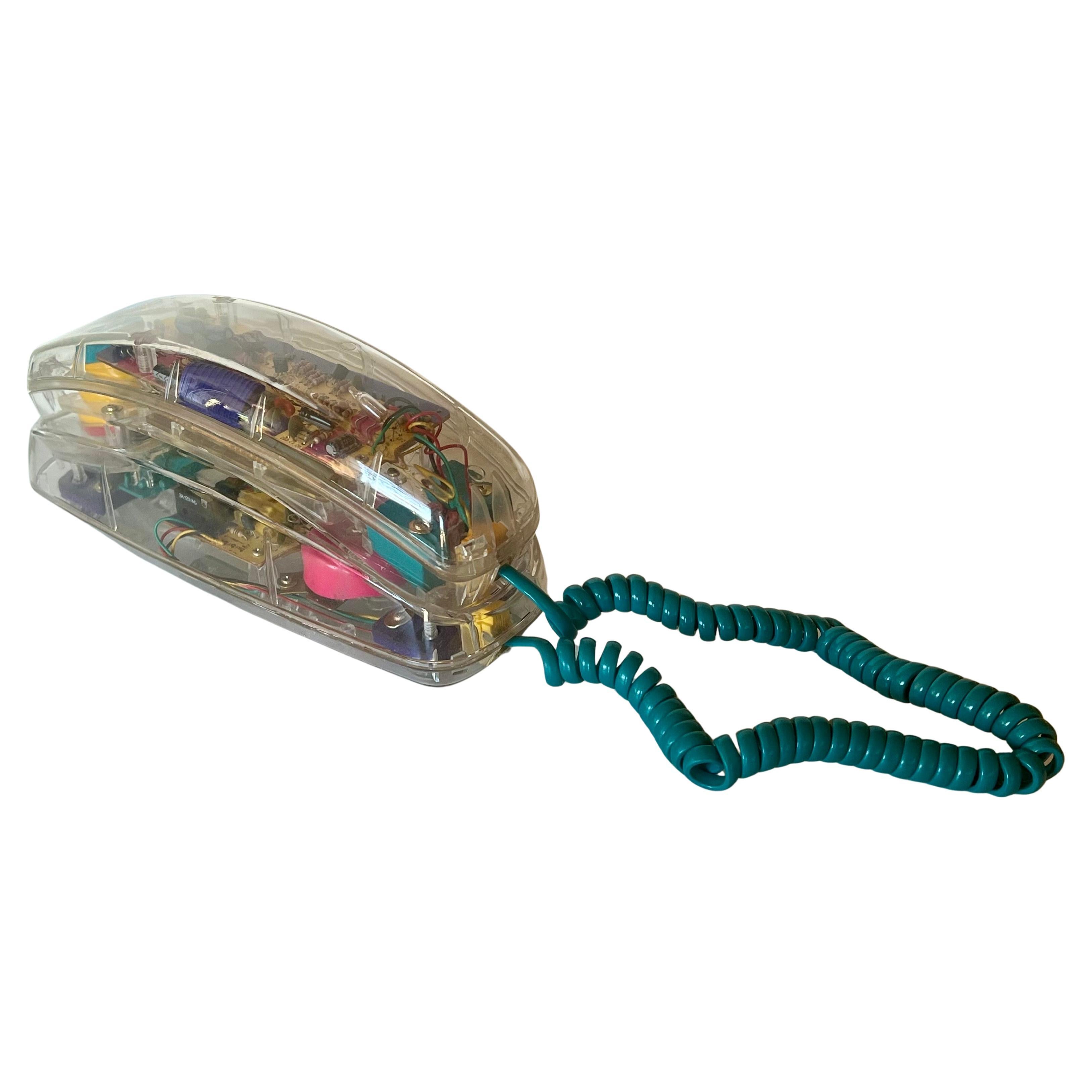 Post-Modern 1980's Postmodern Babysitters Club Clear Transistor Collectible Phone For Sale