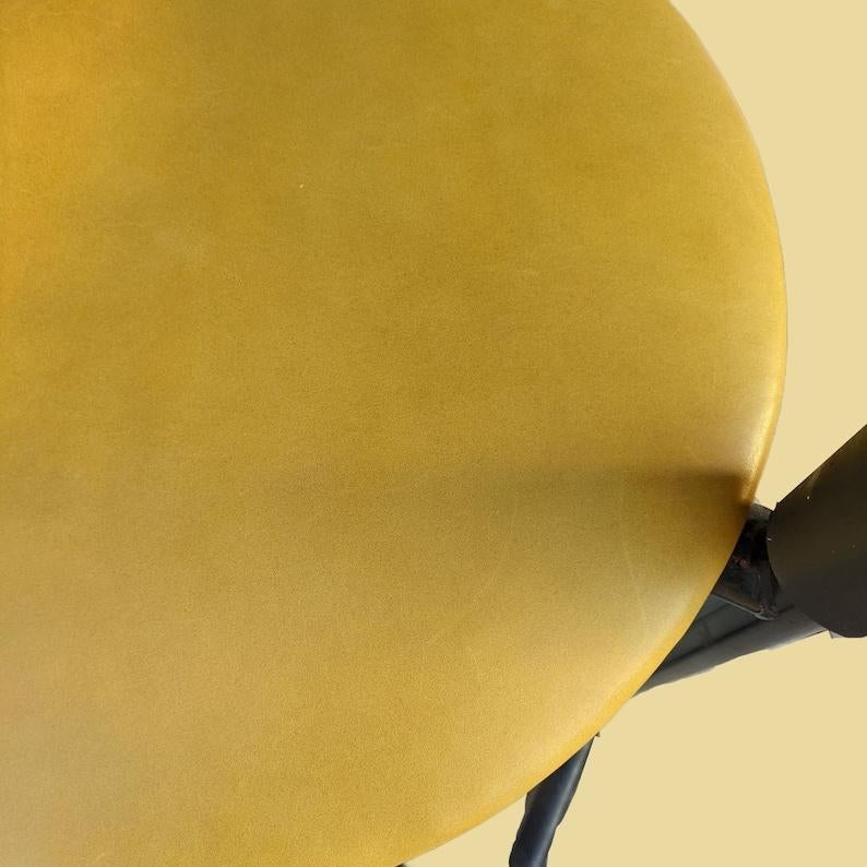 1980's Postmodern Barstools by Les Industries Amisco, Canada, Leather Minimalist For Sale 1