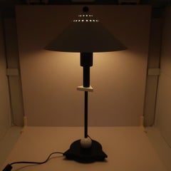 1980s Postmodern Black and White Table Lamp