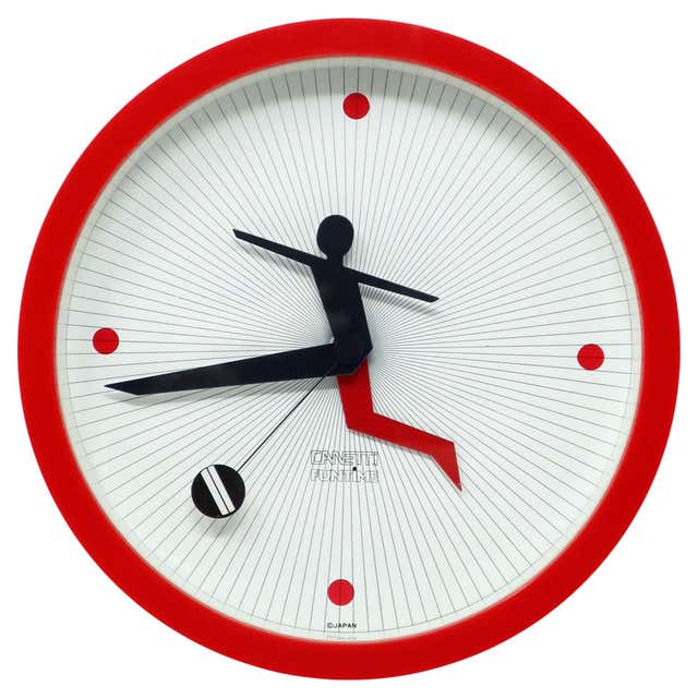 1980s Postmodern Wall Clock at 1stDibs