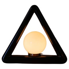 1980s Postmodern Ceramic Geometric Table Lamp