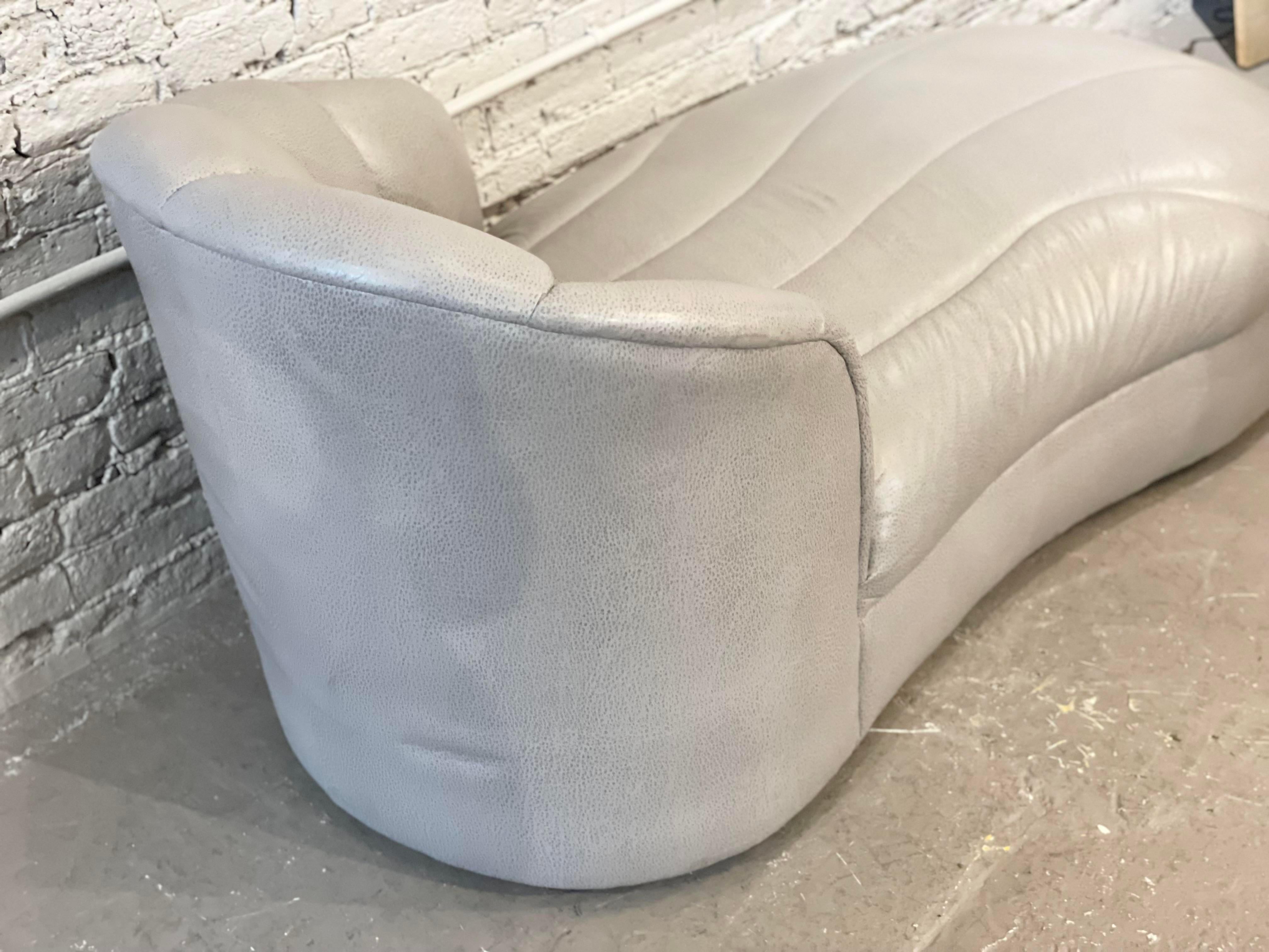 Leather 1980s Postmodern Chaise Lounge