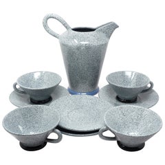 Ensemble de tasses, soucoupes et pichets postmodernes des années 1980 par Baldelli
