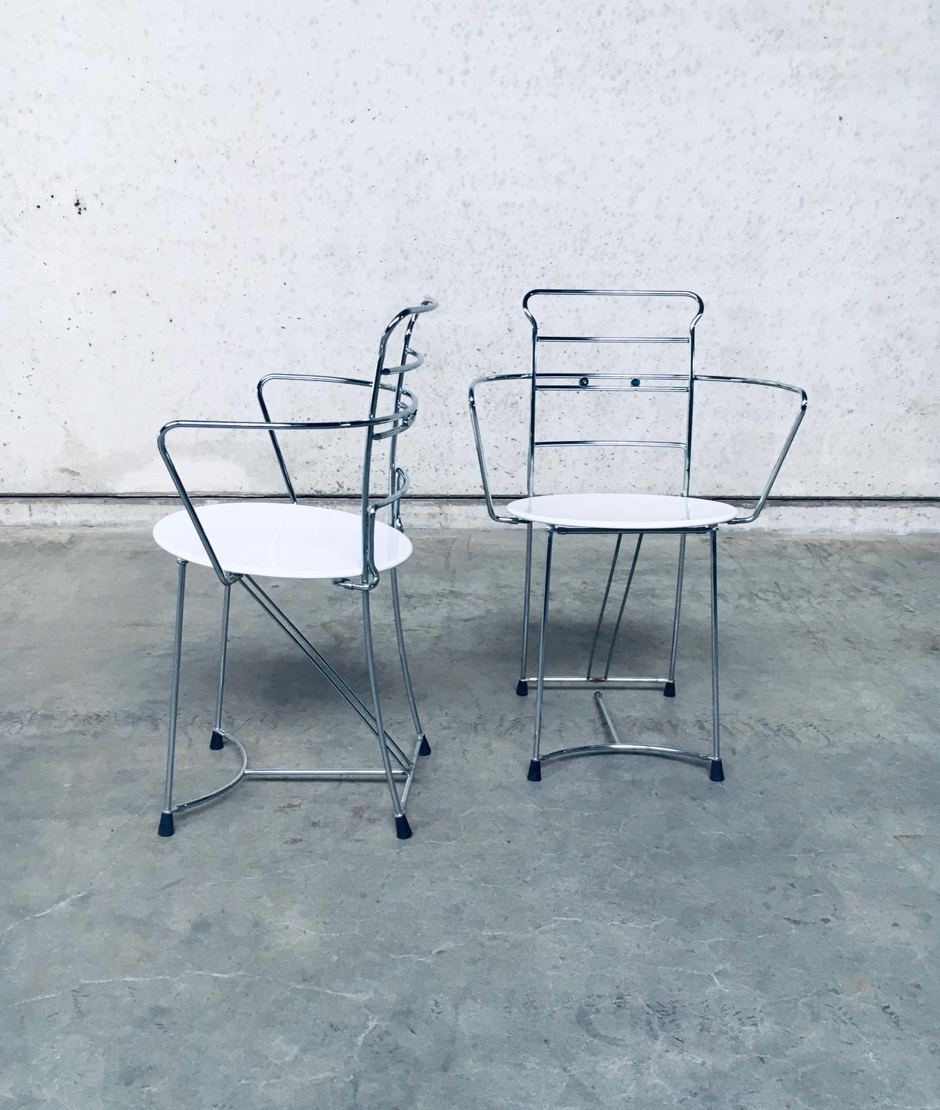 Postmodernes Design-Stuhlset Eridiana aus den 1980er Jahren von Antonio Citterio für Xilitalia (Metall) im Angebot