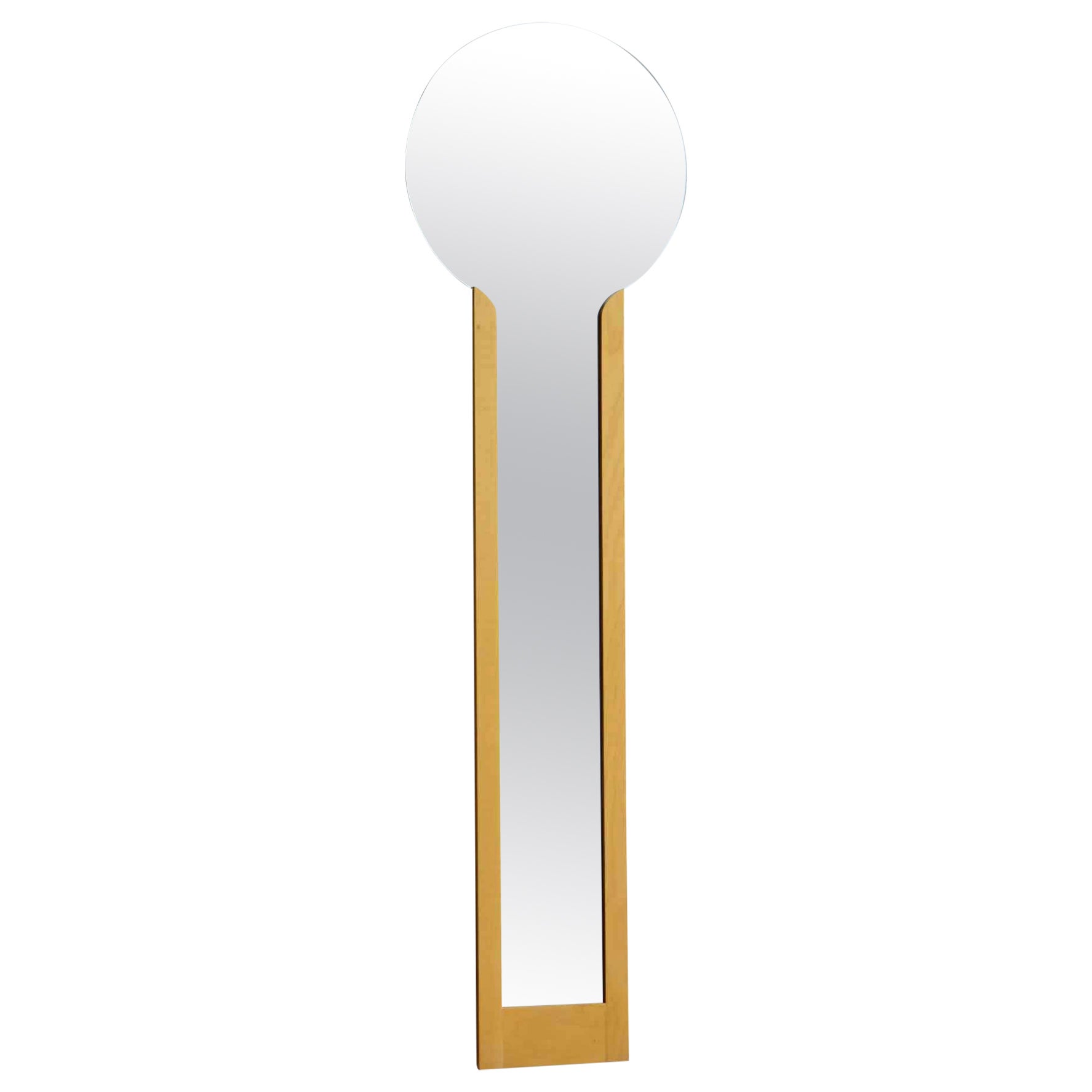 1980er Postmodernes Design Italienische Wand Wood Mirror