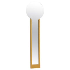 Specchio italiano da parete Wood anni '80 dal design postmoderno