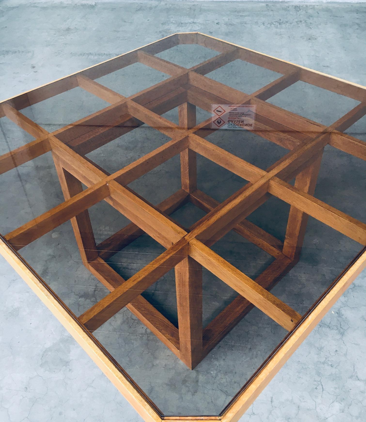 1980s Postmodern Design Octagonal Square Dining Table For Sale 4