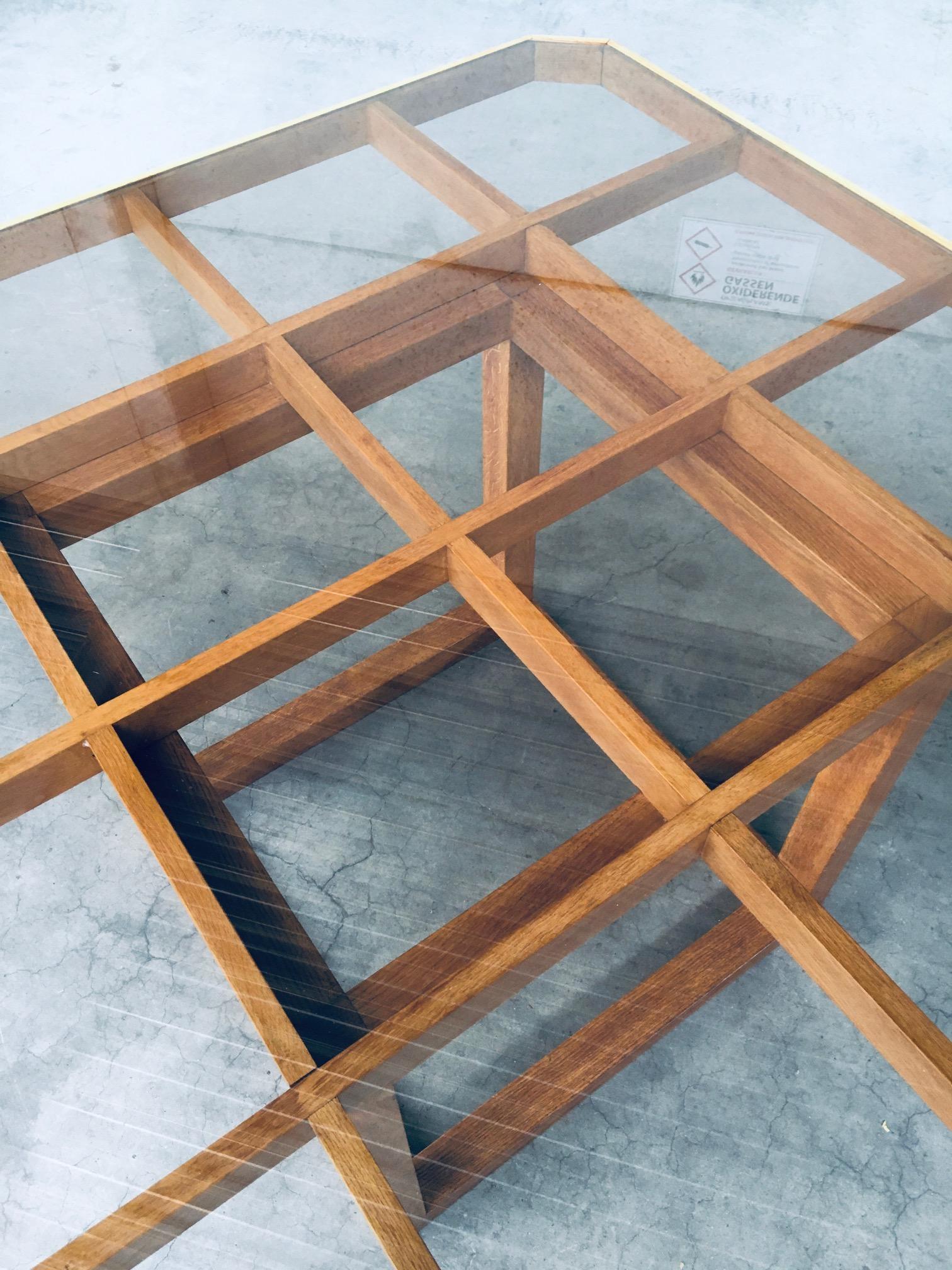 1980s Postmodern Design Octagonal Square Dining Table For Sale 9