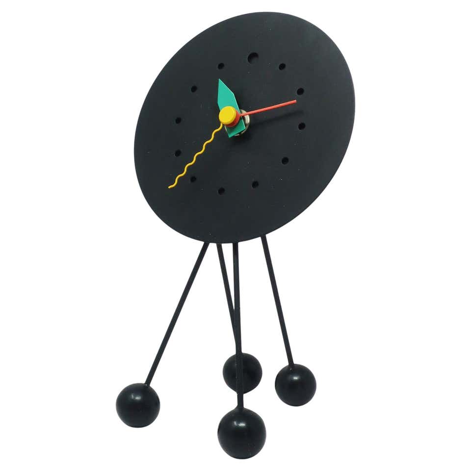 1980s Postmodern Pendulum Desk Clock For Sale at 1stDibs