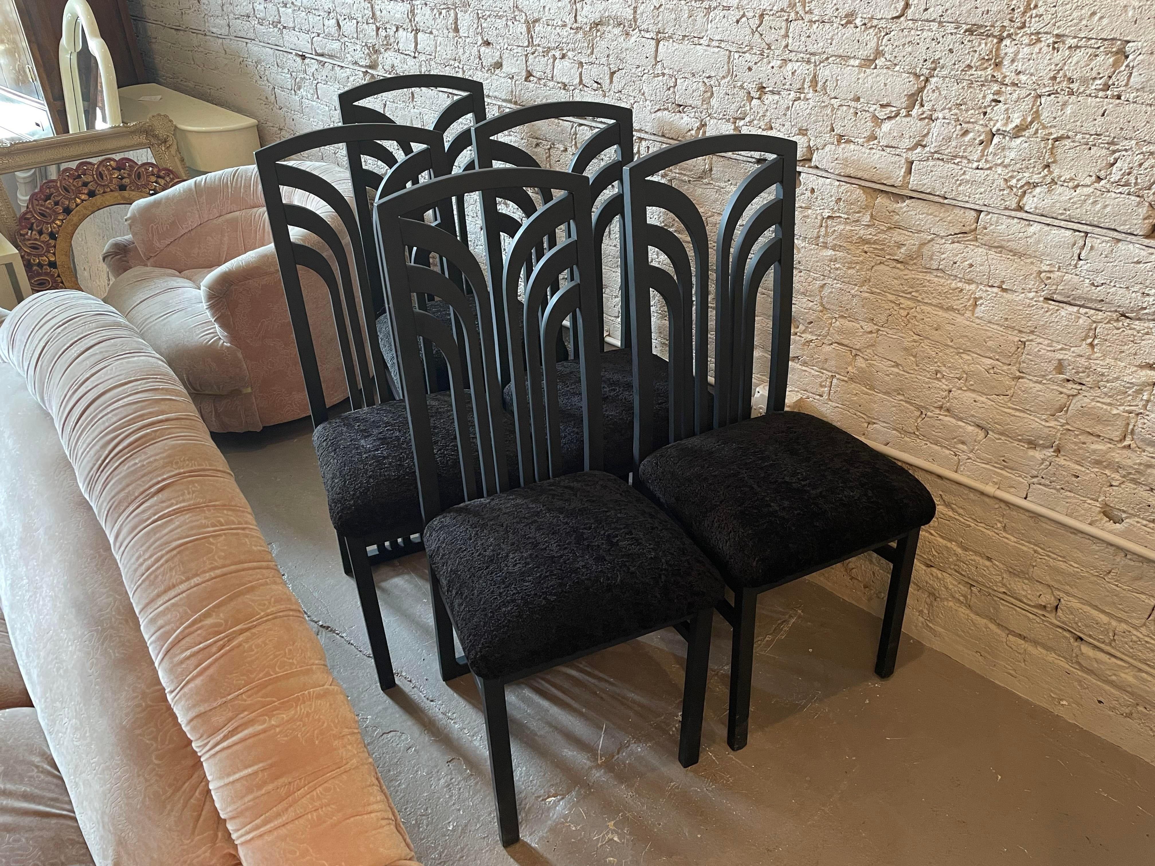 1980s Postmodern Dining Chairs, Set of 5 For Sale 6