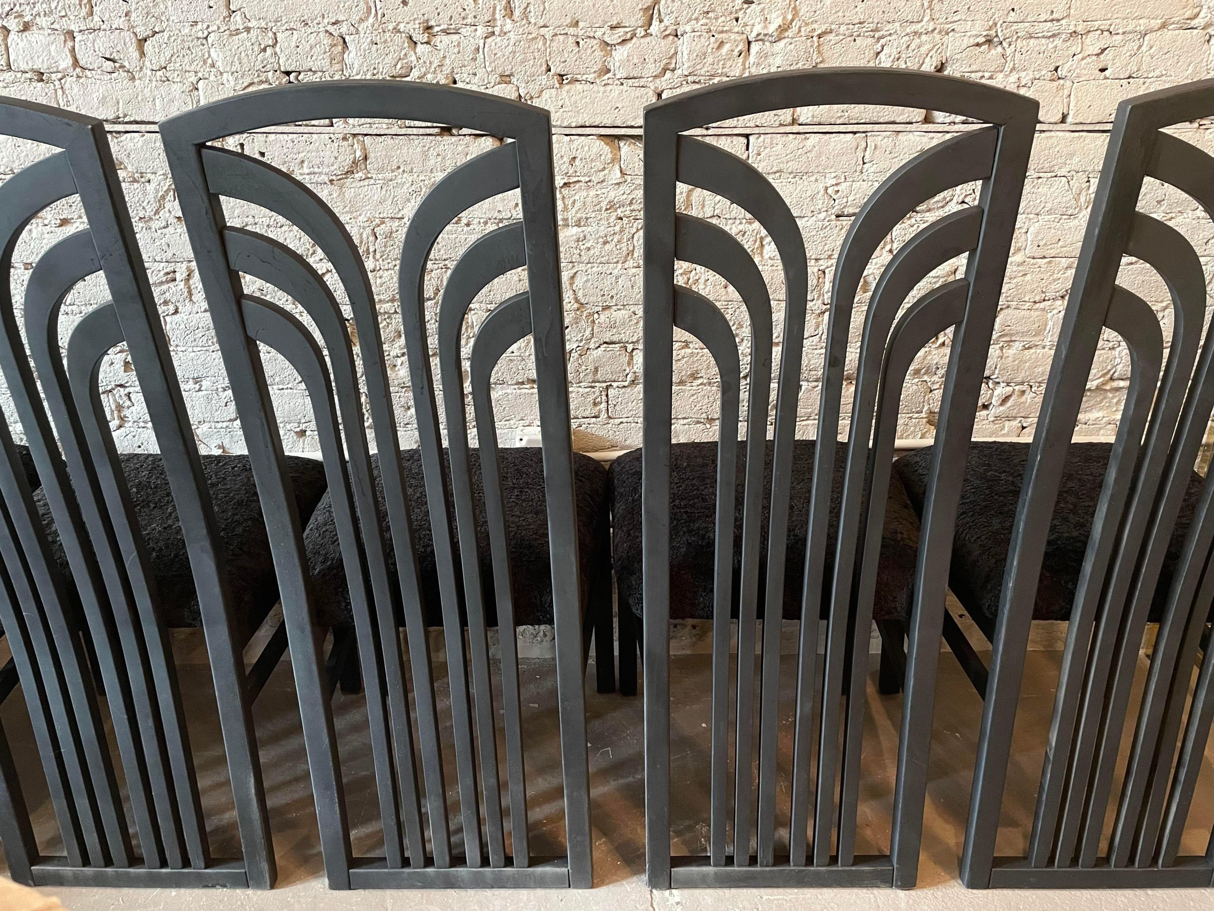 1980s Postmodern Dining Chairs, Set of 5 For Sale 1