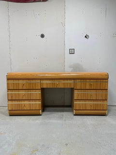 1980s, Postmodern Waterfall Dresser with Lighted Mirror