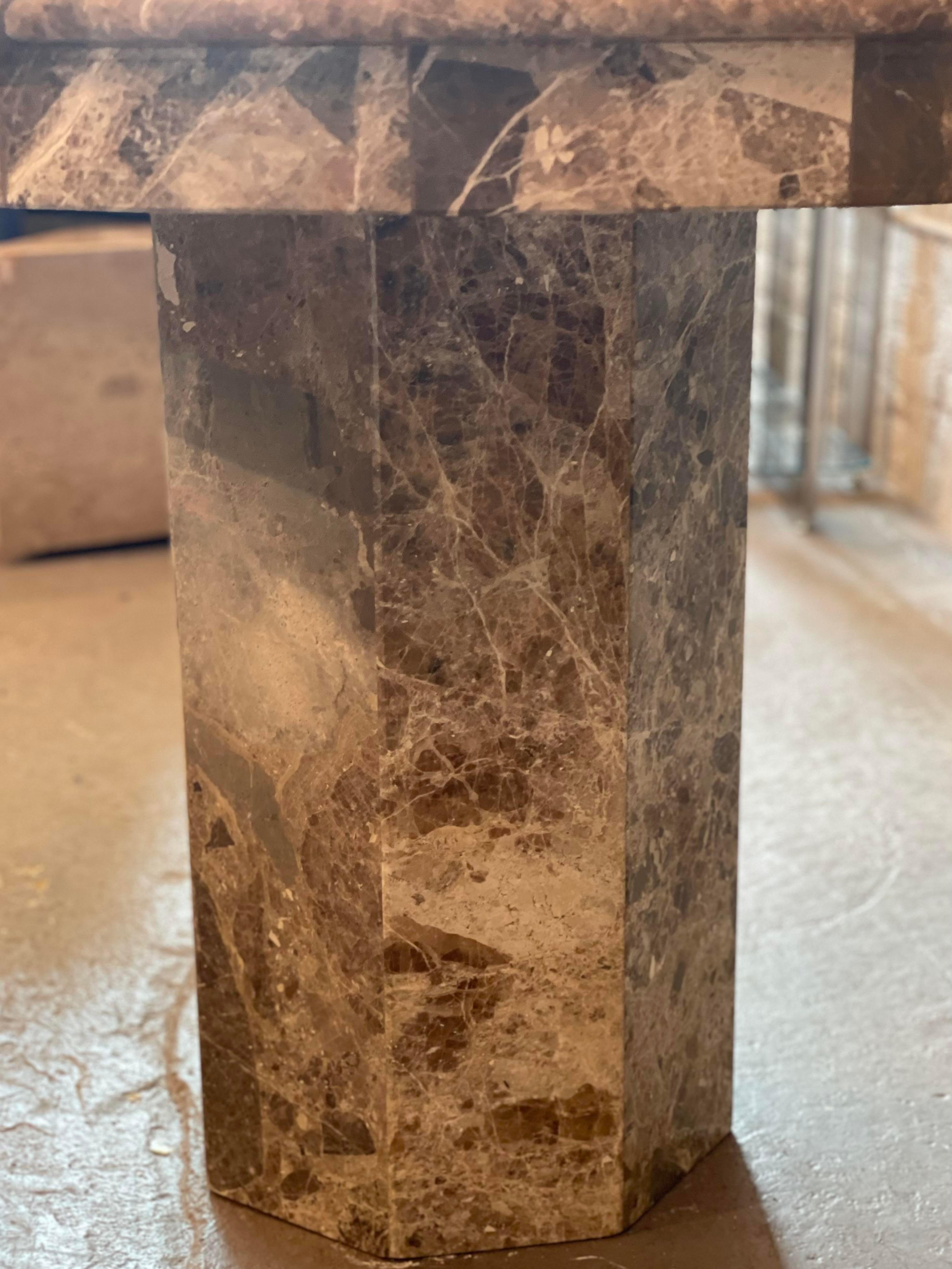 1980s Postmodern Emperado Round Marble Dining Table 3