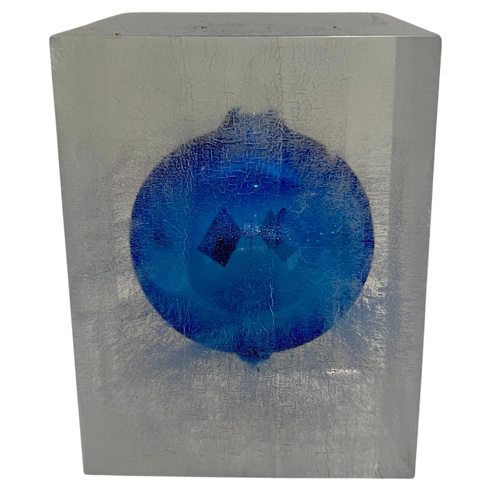 Radiometro cinetico a blocchi di lucite smerigliata del 1980 Scultura rara in vendita