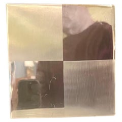 1980's Postmodern Geometric Bud Vase in Stainless Steel