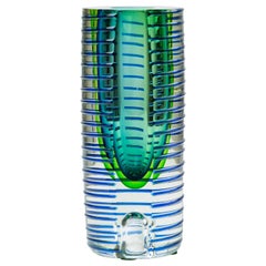 1980s Postmodern Glass Vase or Candlestick