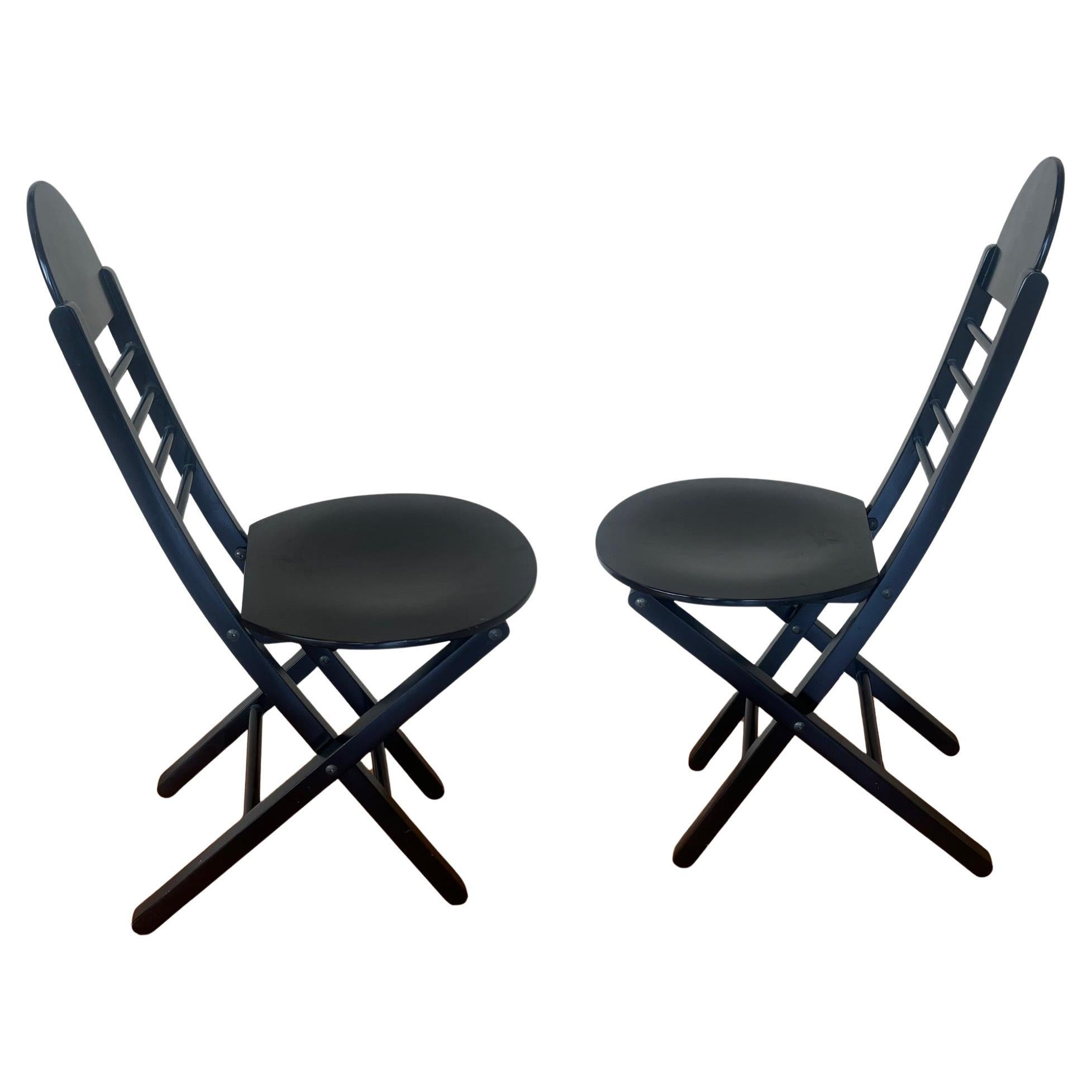 1980's Postmodern Italian folding Chairs