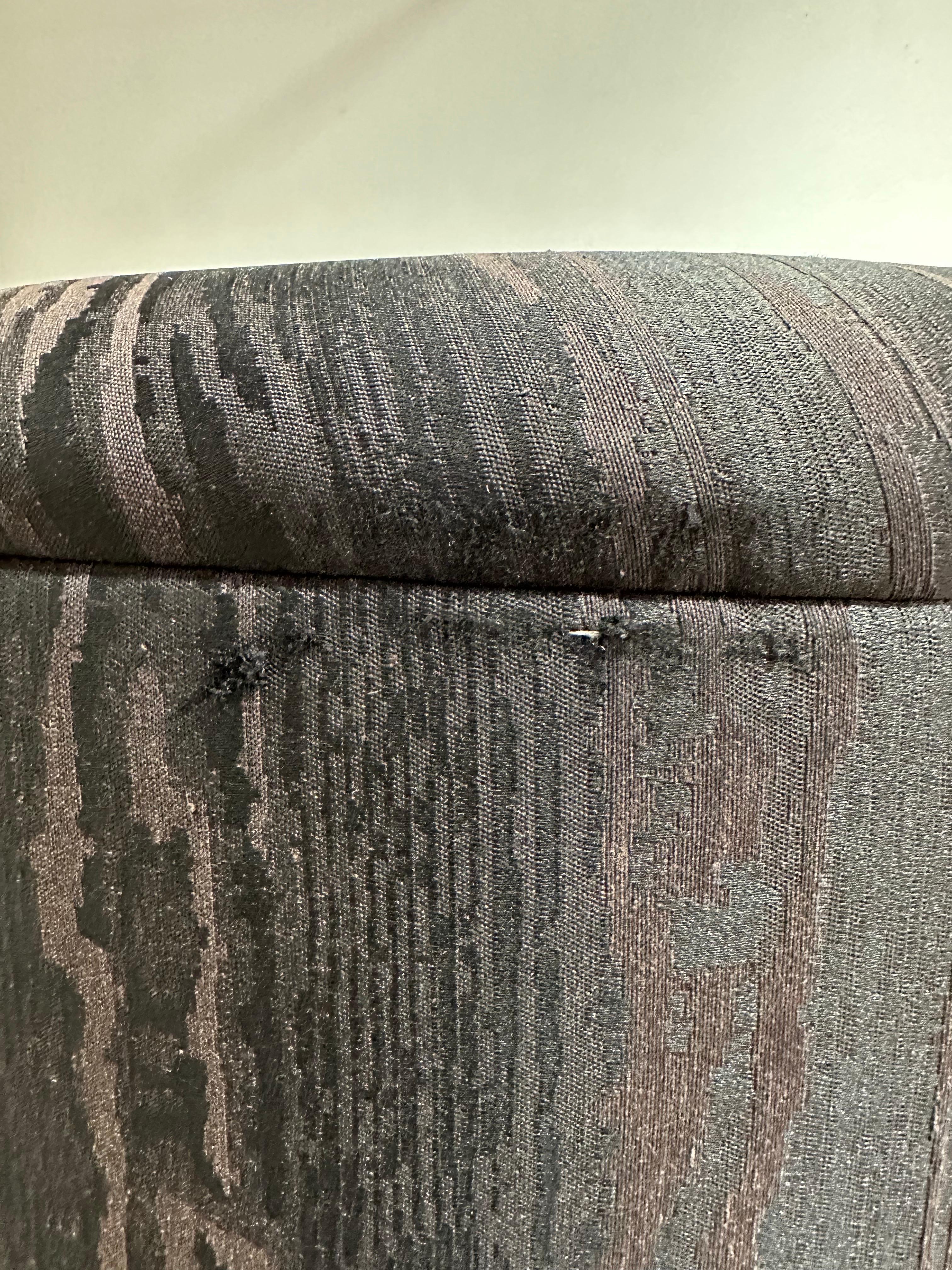Fabric 1980’s Postmodern Curved Kidney Bean Shaped Sofa