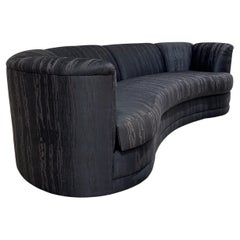 1980’s Postmodern Curved Kidney Bean Shaped Sofa