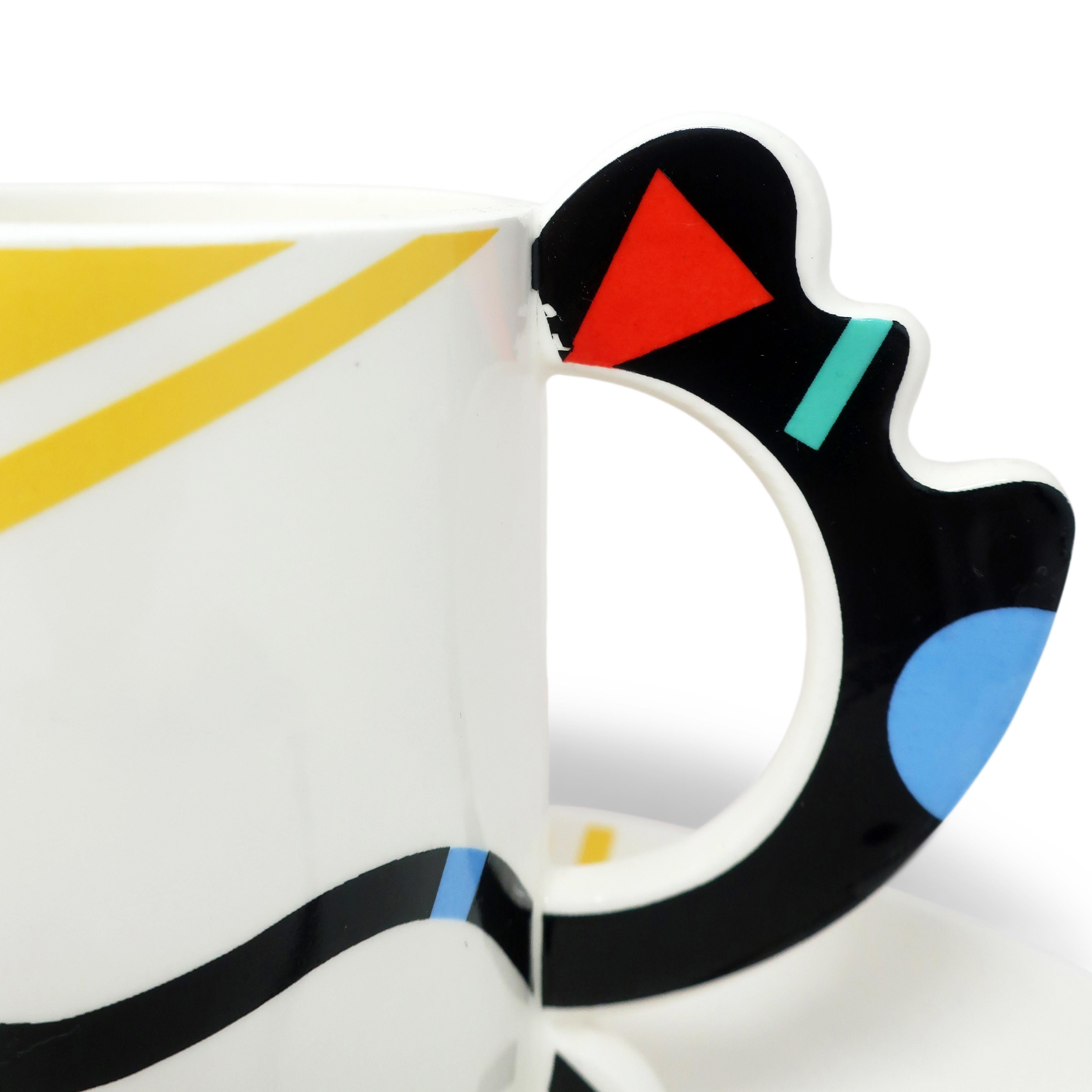 20th Century 1980s Postmodern Kato Kogei Fujimori Humoresque Plates and Mugs - Set of 5