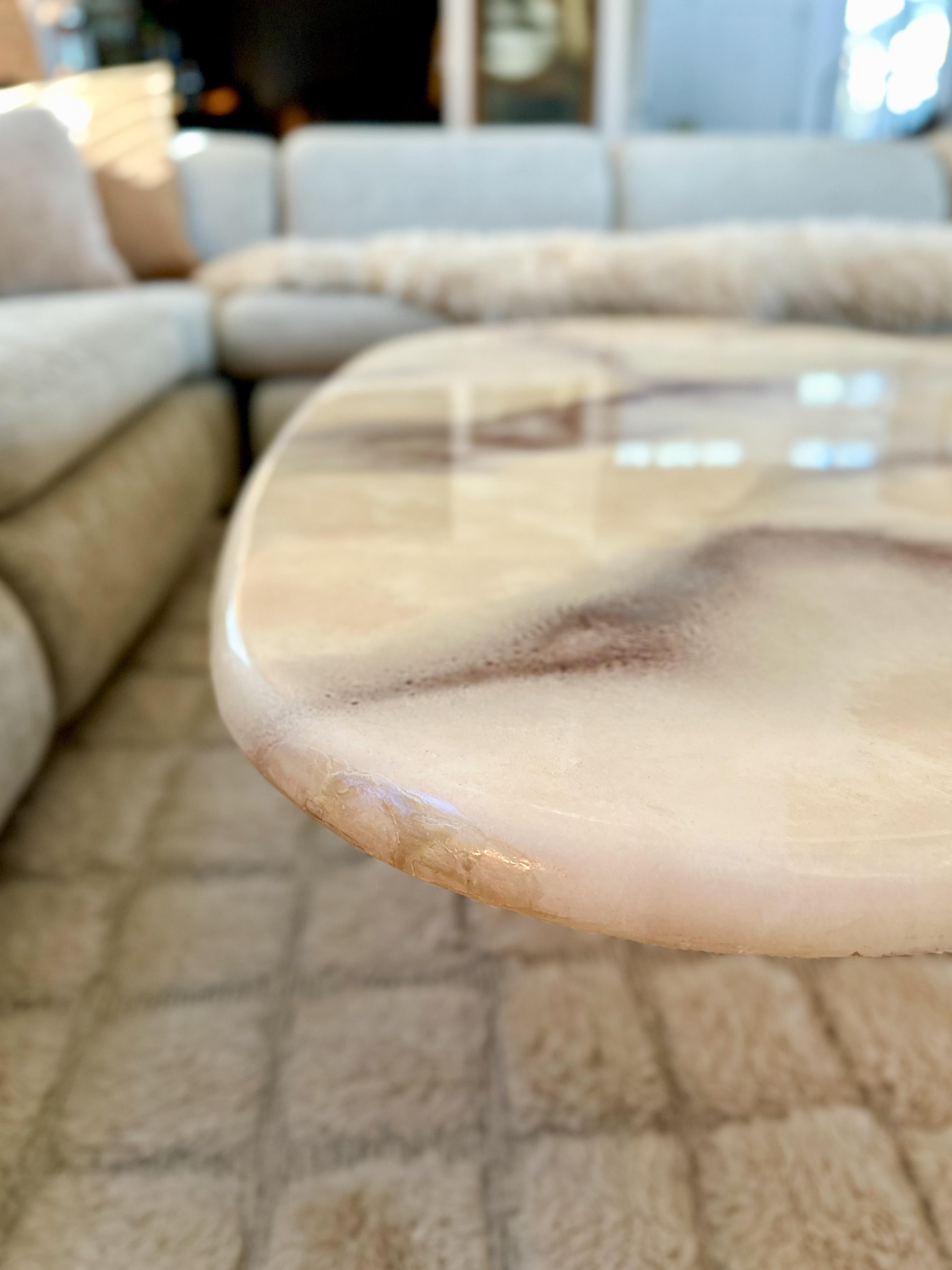 Wood 1980s Postmodern Lacquered Swiveling Coffee Table