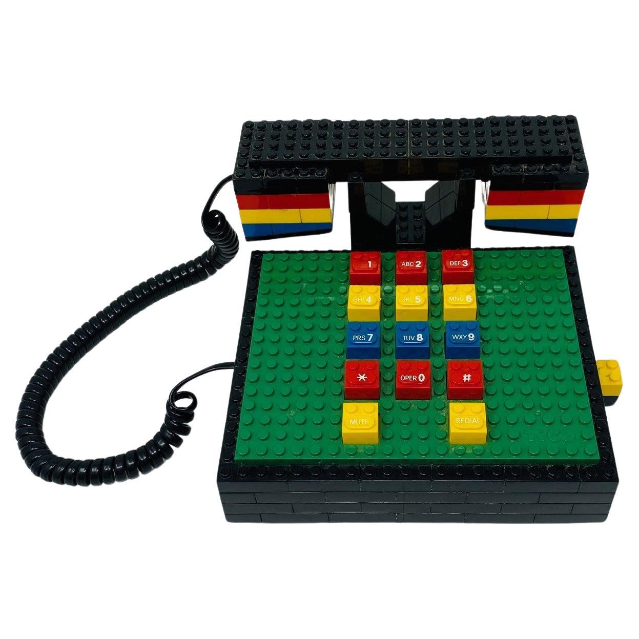 Teléfono posmoderno de Lego de los años 80, de Tyco