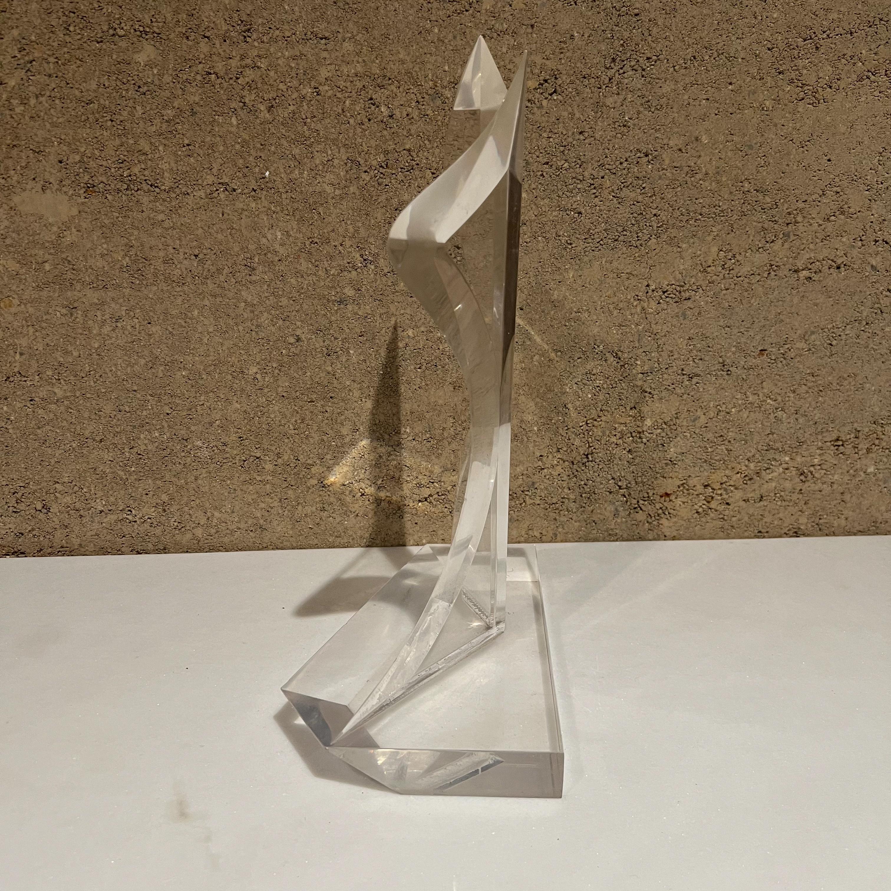 1980s Postmodern Lucite Table Art Modernist Abstract Sculpture 3