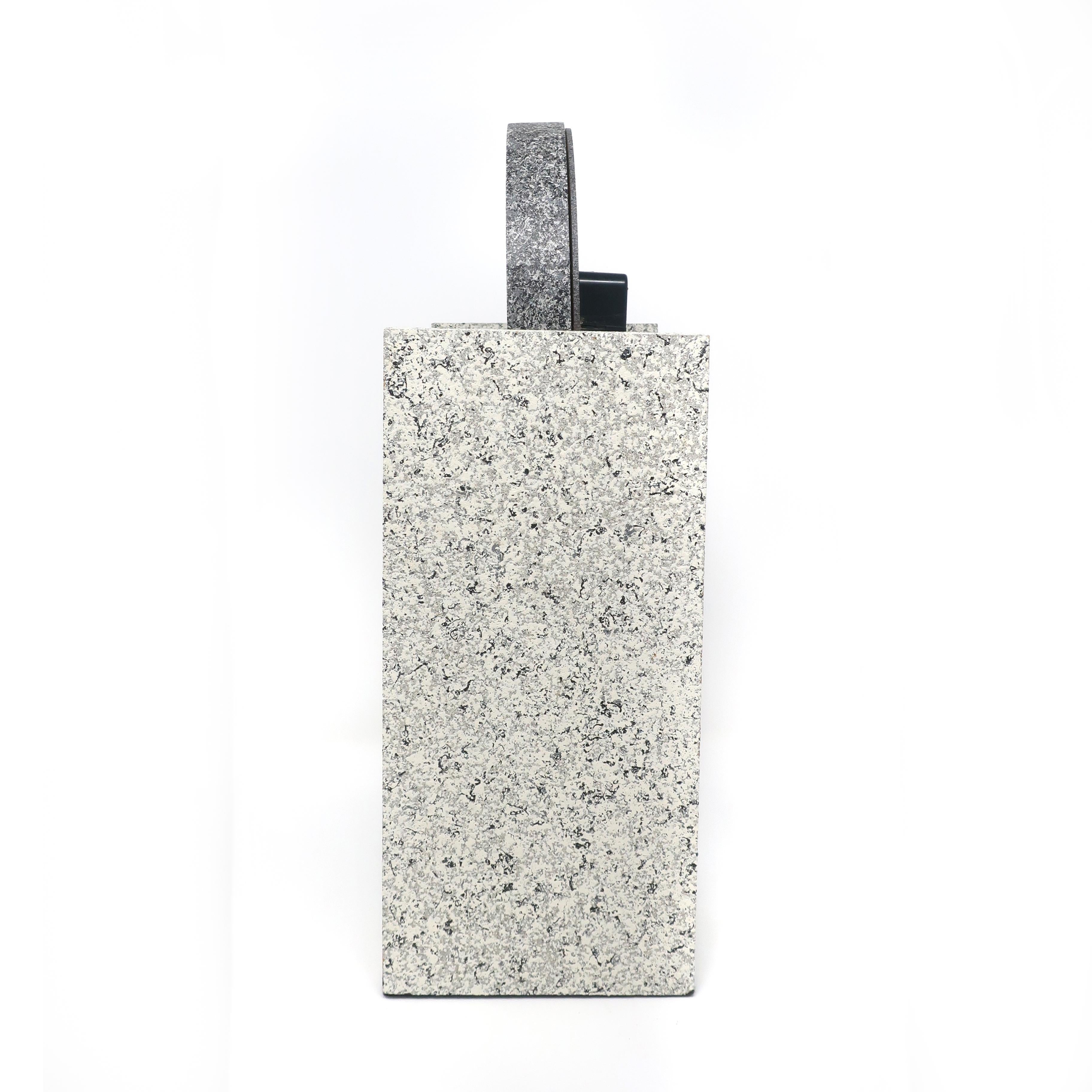 1980s Postmodern Mantle Clock by Empire Arts In Good Condition For Sale In Brooklyn, NY