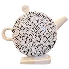 1980's Postmodern Memphis Collection by Dasch Japan Porcelain Rare Teapot