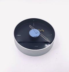 1980s Postmodern Memphis Era Italian Wall Clock by Nicola Canetti Signed
