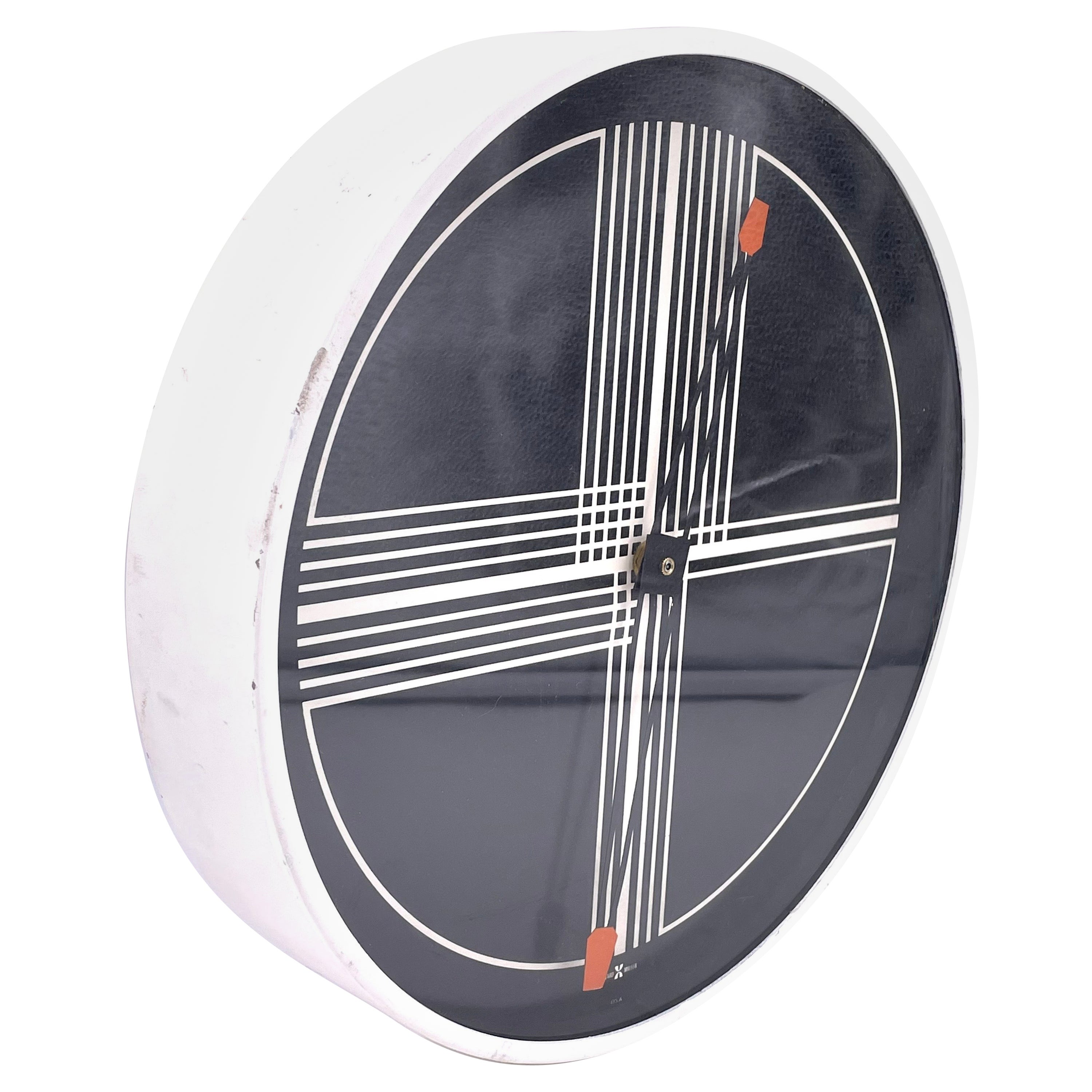 1980s Postmodern Memphis Era Wall Clock by Howard Miller