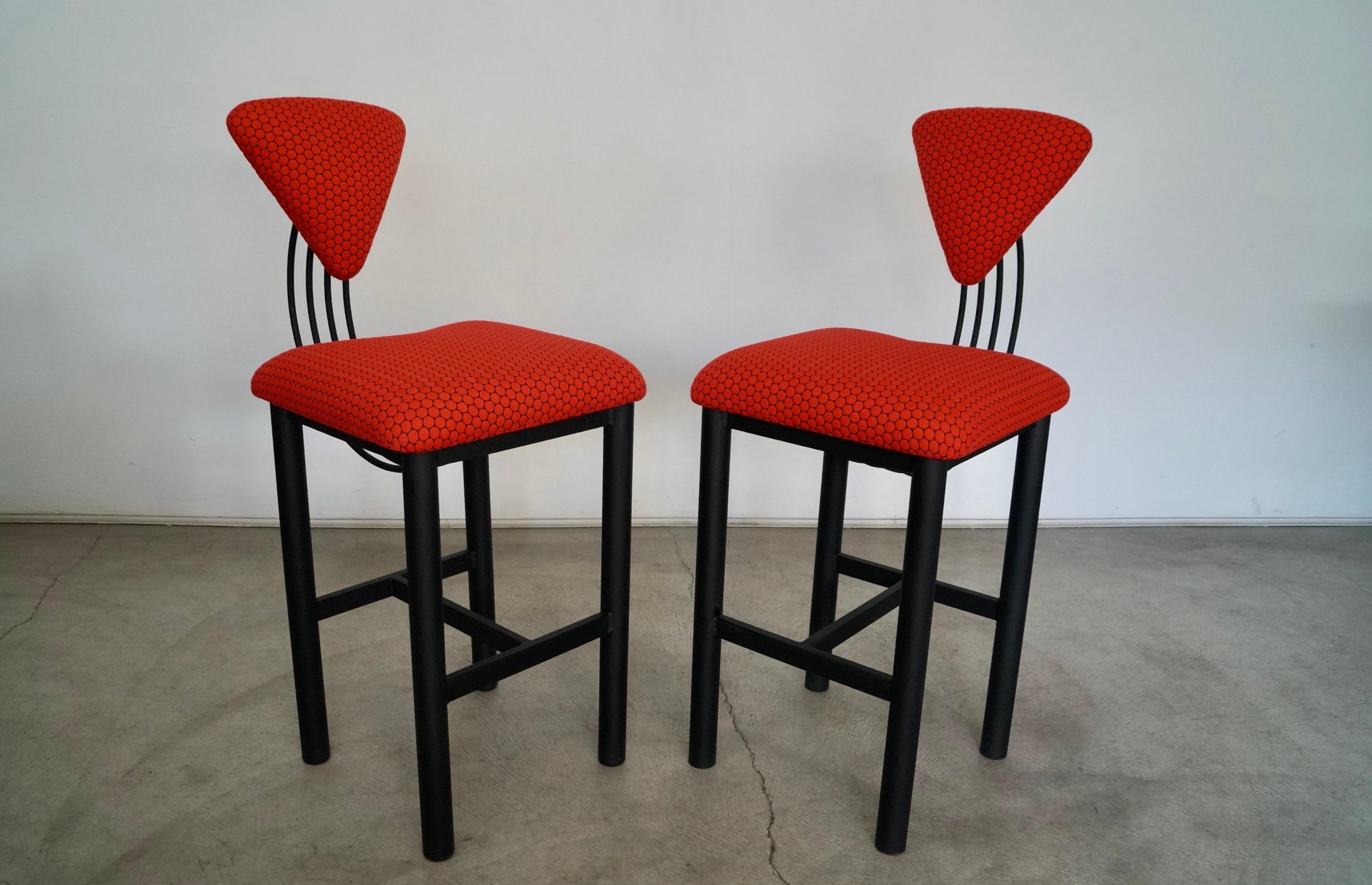 1980s Postmodern Memphis Style Bar Stools For Sale 5