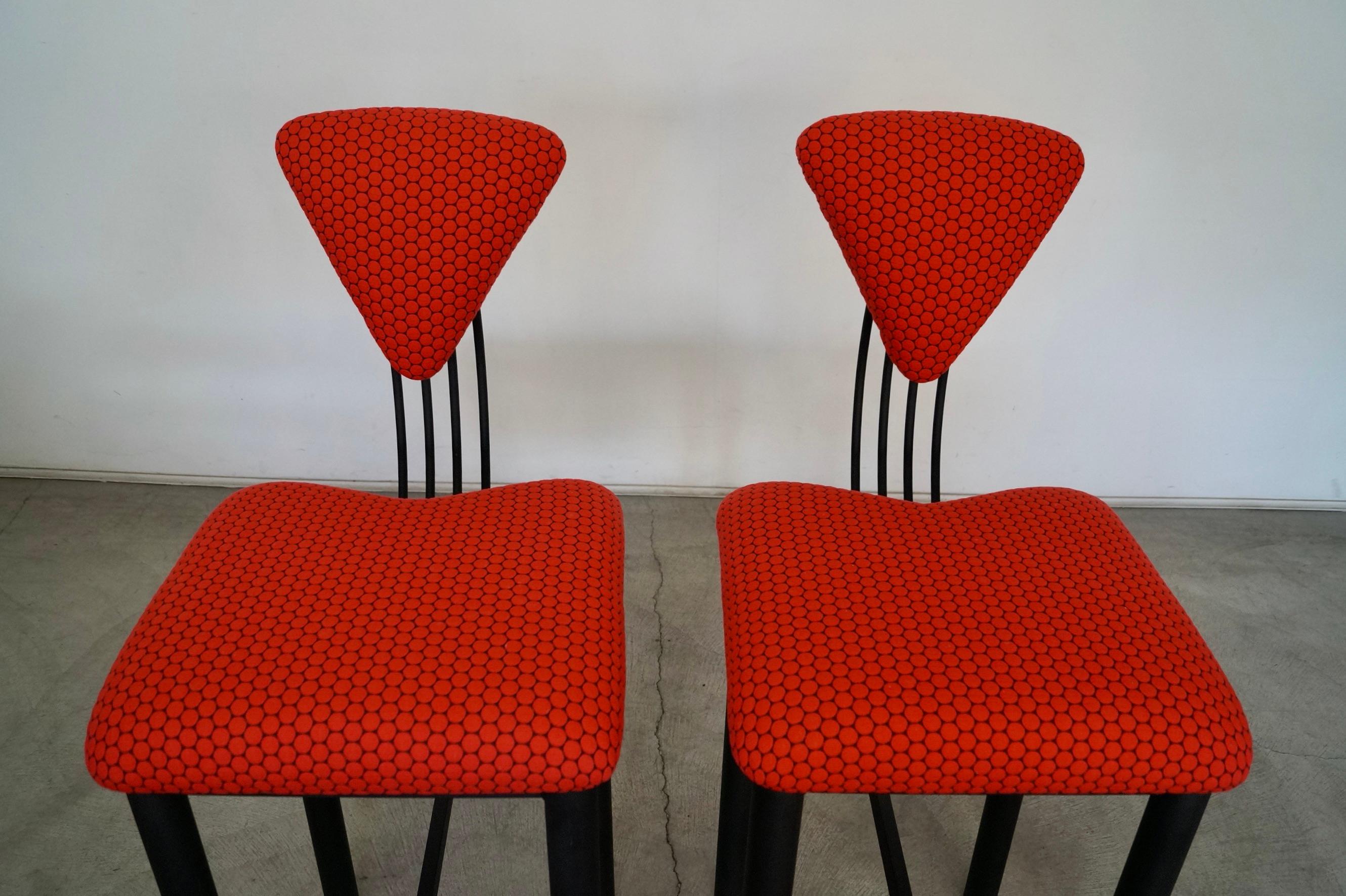 1980s Postmodern Memphis Style Bar Stools For Sale 9