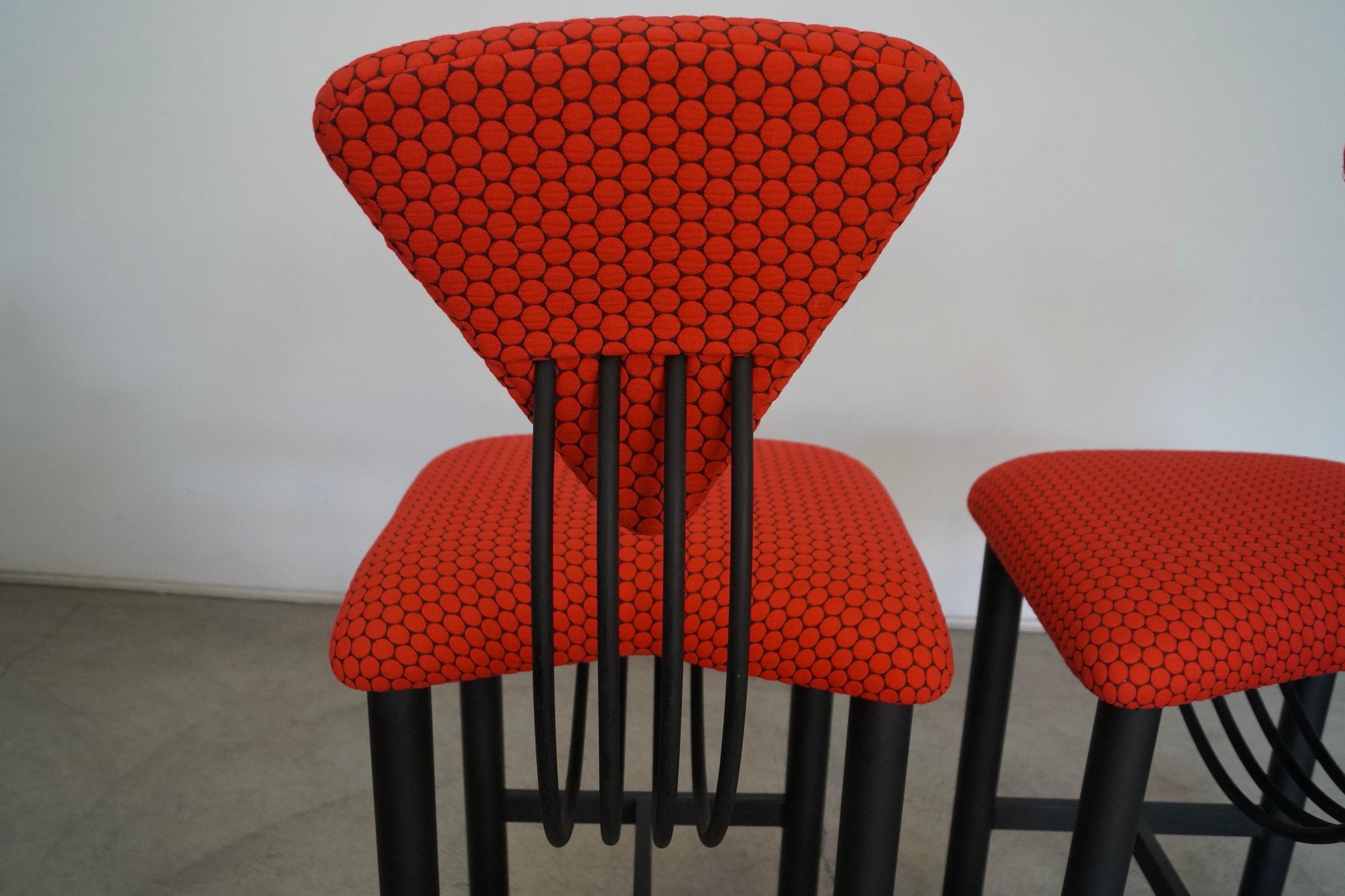 1980s Postmodern Memphis Style Bar Stools For Sale 10