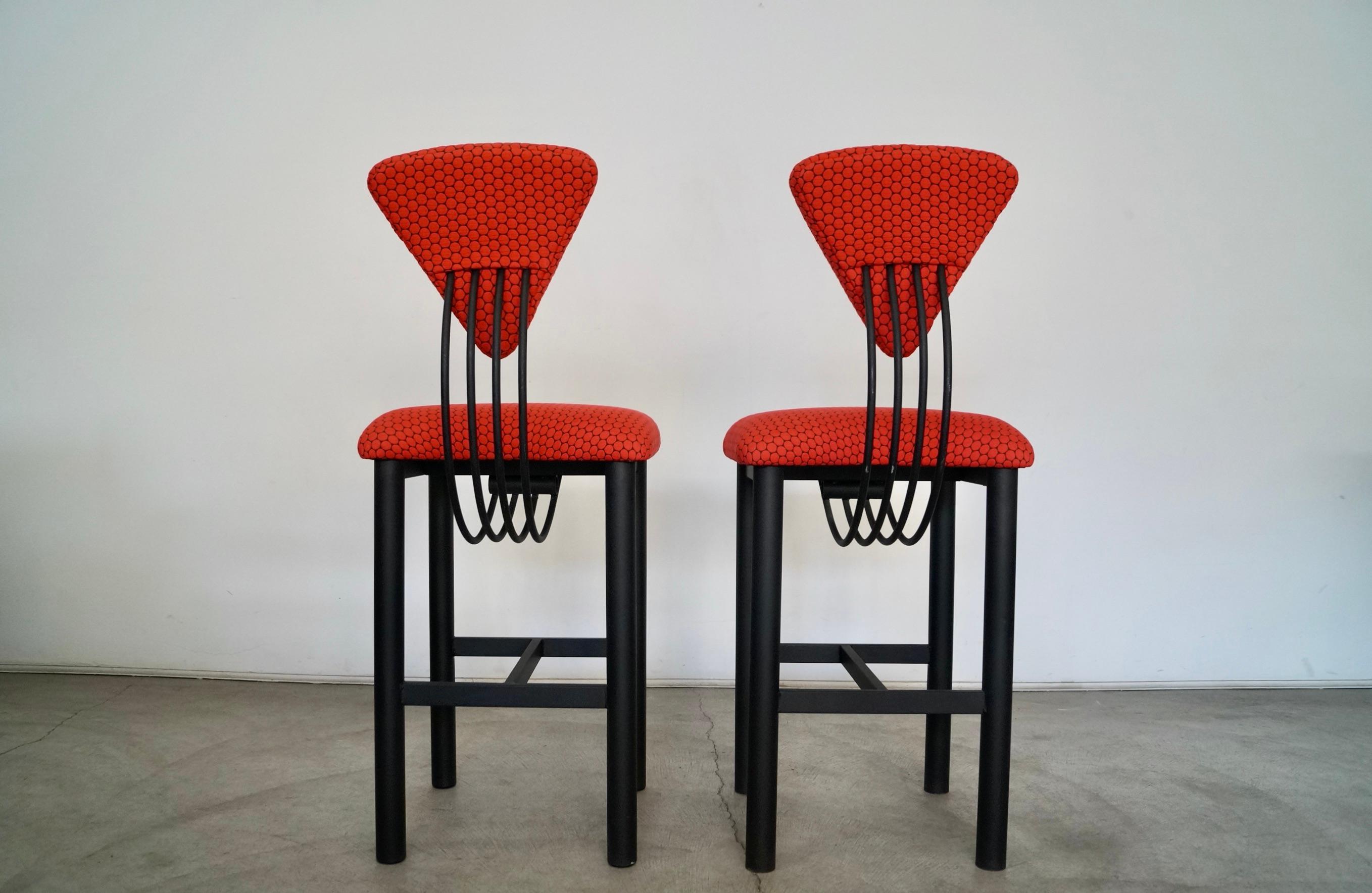 1980s Postmodern Memphis Style Bar Stools For Sale 1