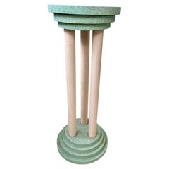 1980s Postmodern Memphis Style Faux Granite Pedestal or Plant Stand