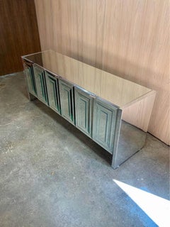 1980s Postmodern Mirrored Credenza by Ello – “Reflections” Line
