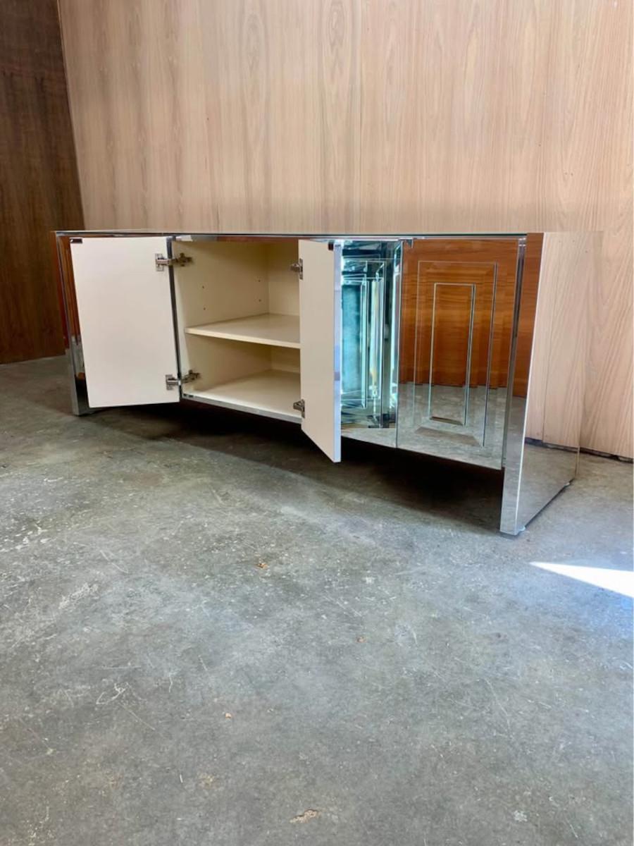 Credenza a specchio postmoderna degli anni '80 di Ello - Linea 