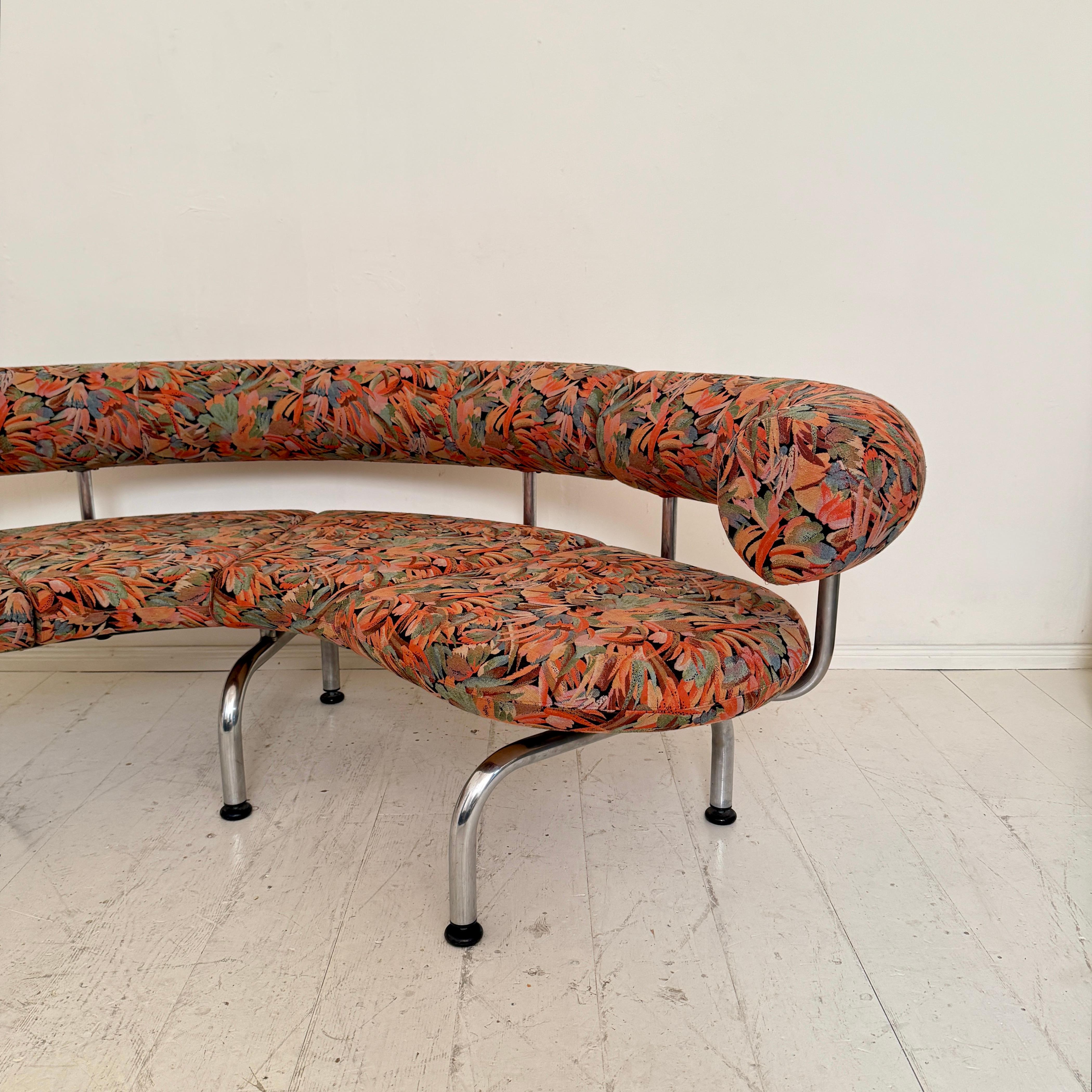 Post-Modern 1980s Postmodern “Pipeline” Sofa by Foersom & Hiort-Lorenzen for Erik Jørgensen For Sale