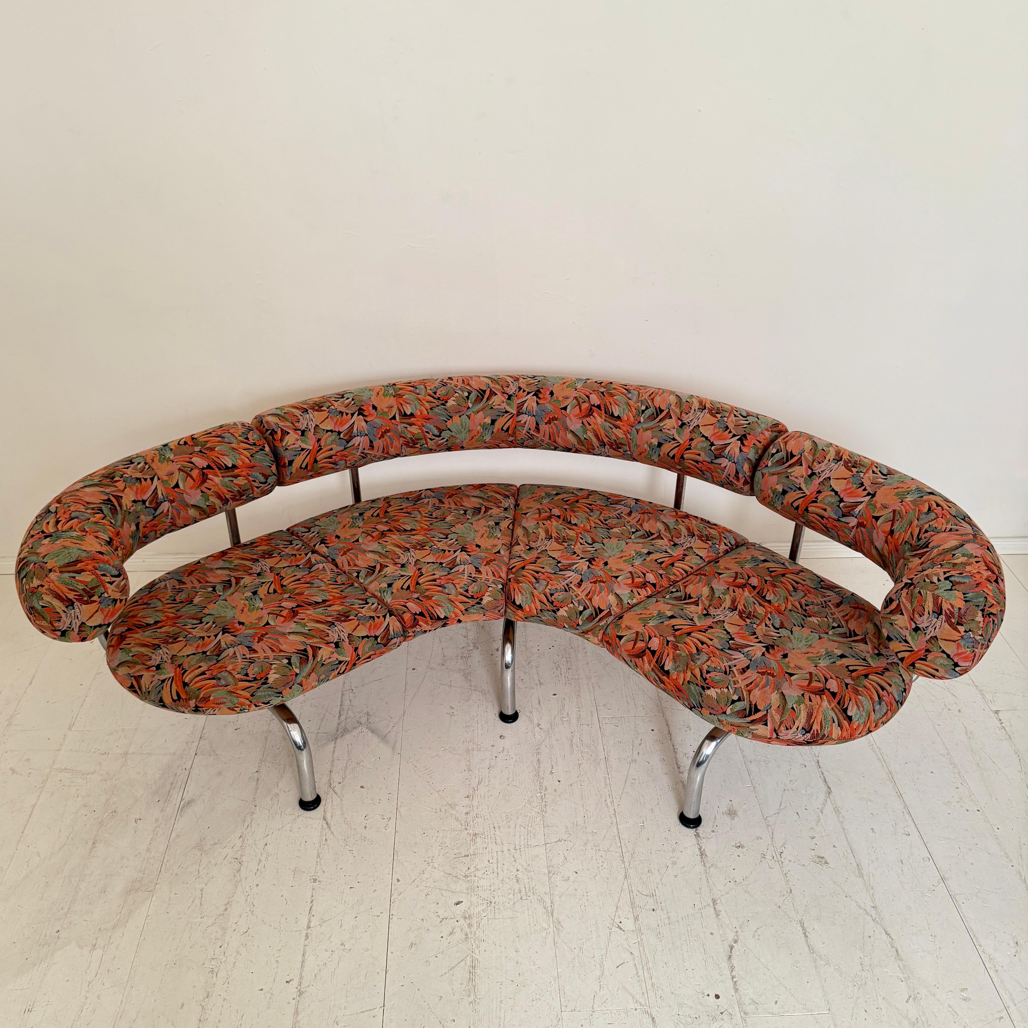 Danish 1980s Postmodern “Pipeline” Sofa by Foersom & Hiort-Lorenzen for Erik Jørgensen For Sale