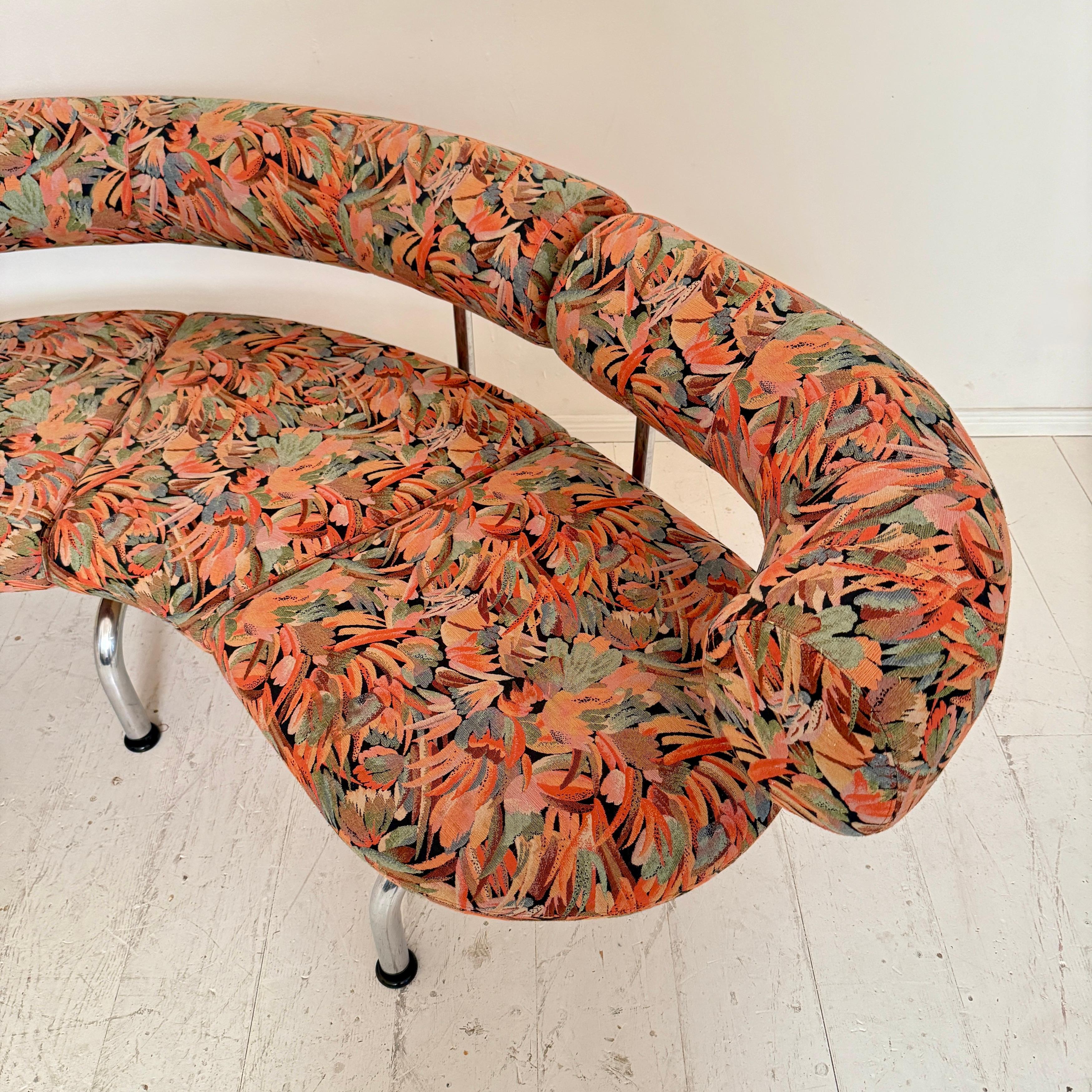 1980s Postmodern “Pipeline” Sofa by Foersom & Hiort-Lorenzen for Erik Jørgensen In Good Condition For Sale In Berlin, DE