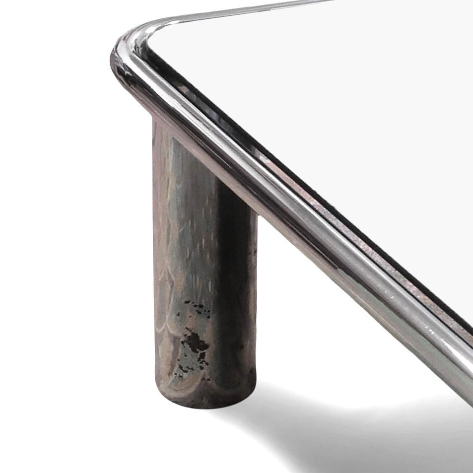 1968 Chrome and Glass Sesann Coffee Table by Gianfranco Frattini for Cassina 5