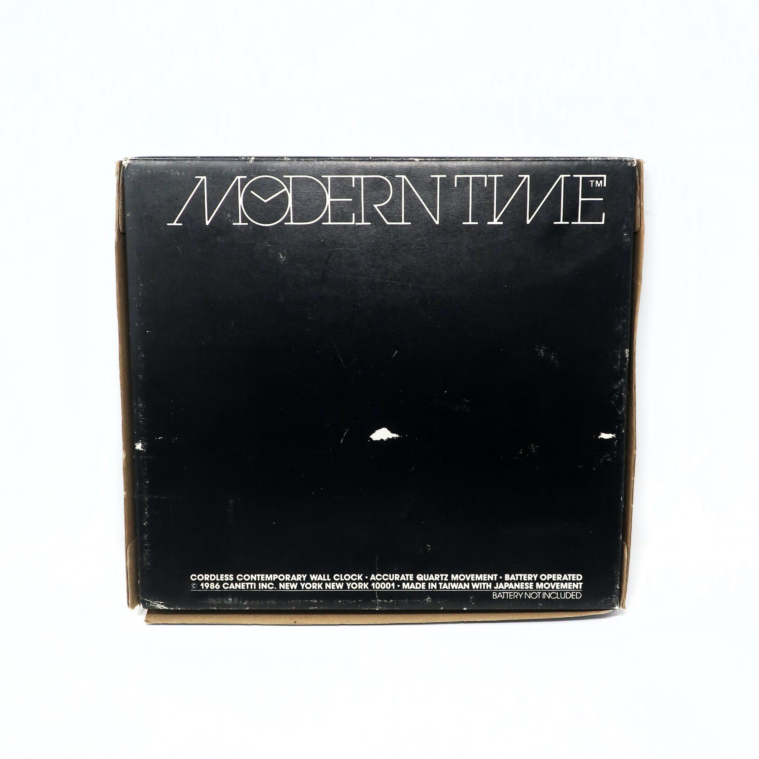 1980s Postmodern Red Canetti Wall Clock 1