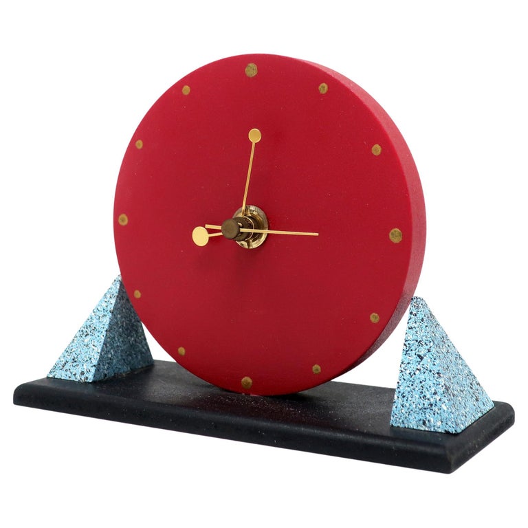 1980s, Postmodern Red Desk Clock For Sale at 1stDibs